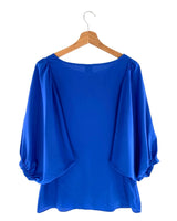 Blusa satinada mangas globo