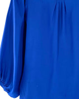 Blusa satinada mangas globo