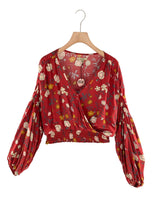 Blusa encauchada print flores