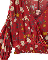 Blusa encauchada print flores