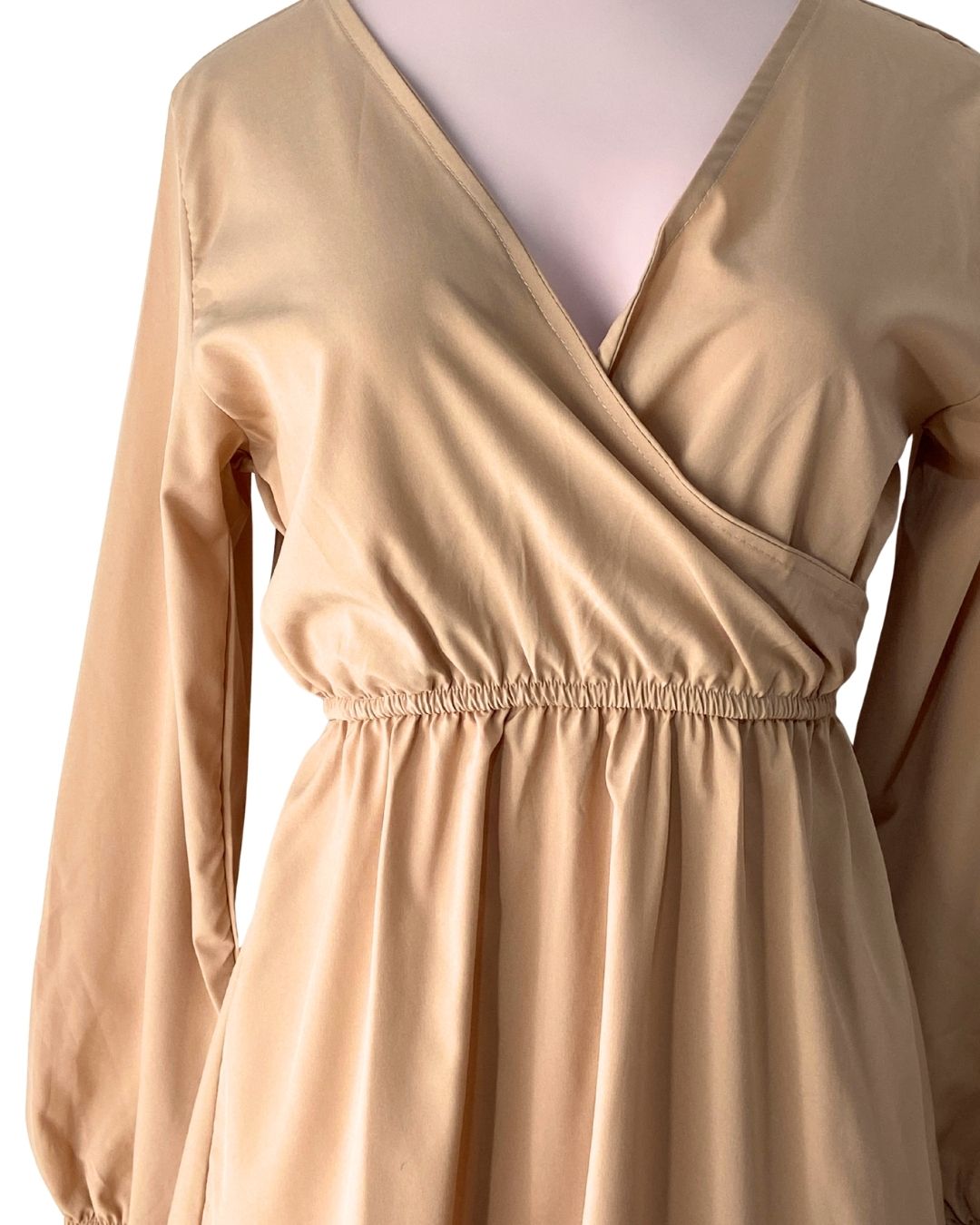 Vestido midi manga larga