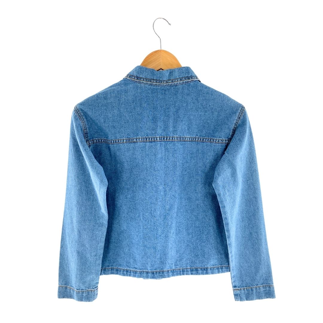 Chaqueta en denim con metalizada