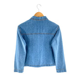 Chaqueta en denim con metalizada