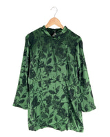Vestido manga larga satinado