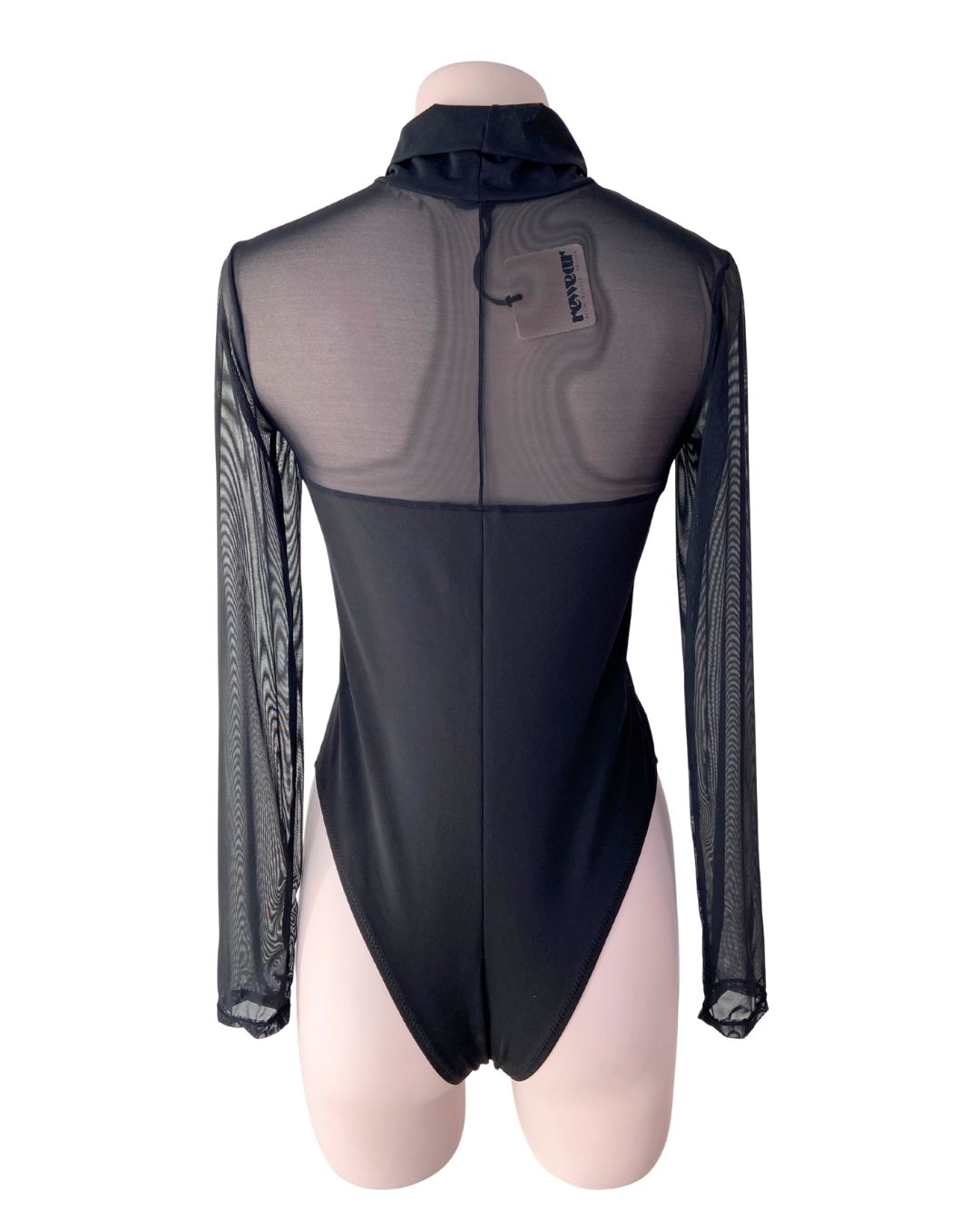 Body manga larga en mesh