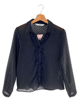 Blusa traslúcida manga larga