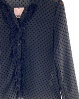 Blusa traslúcida manga larga