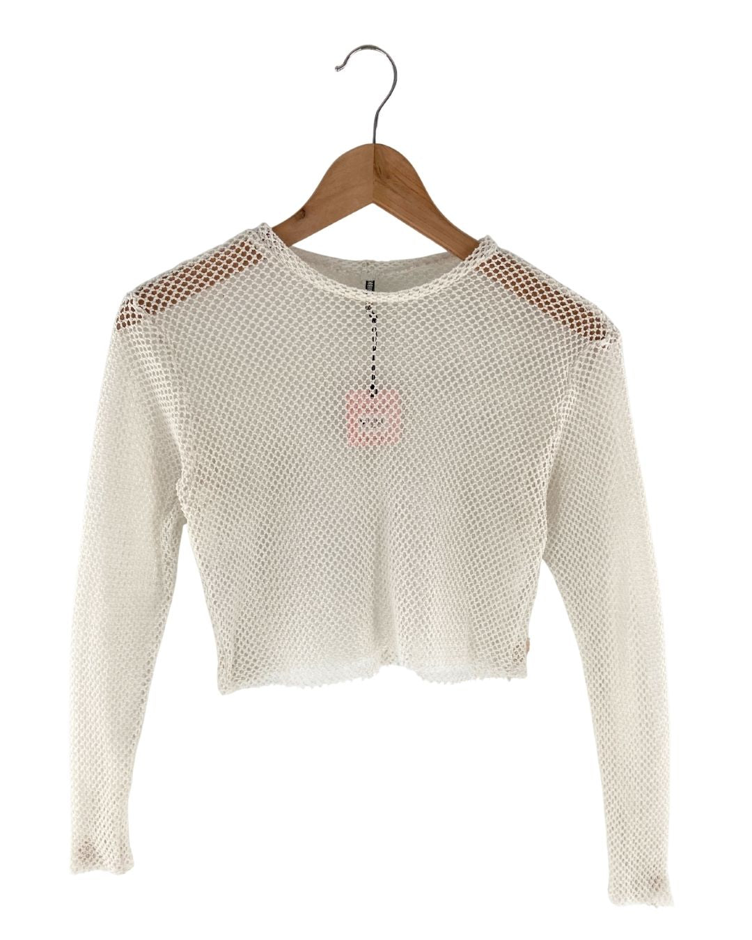 Blusa crop tejida manga larga