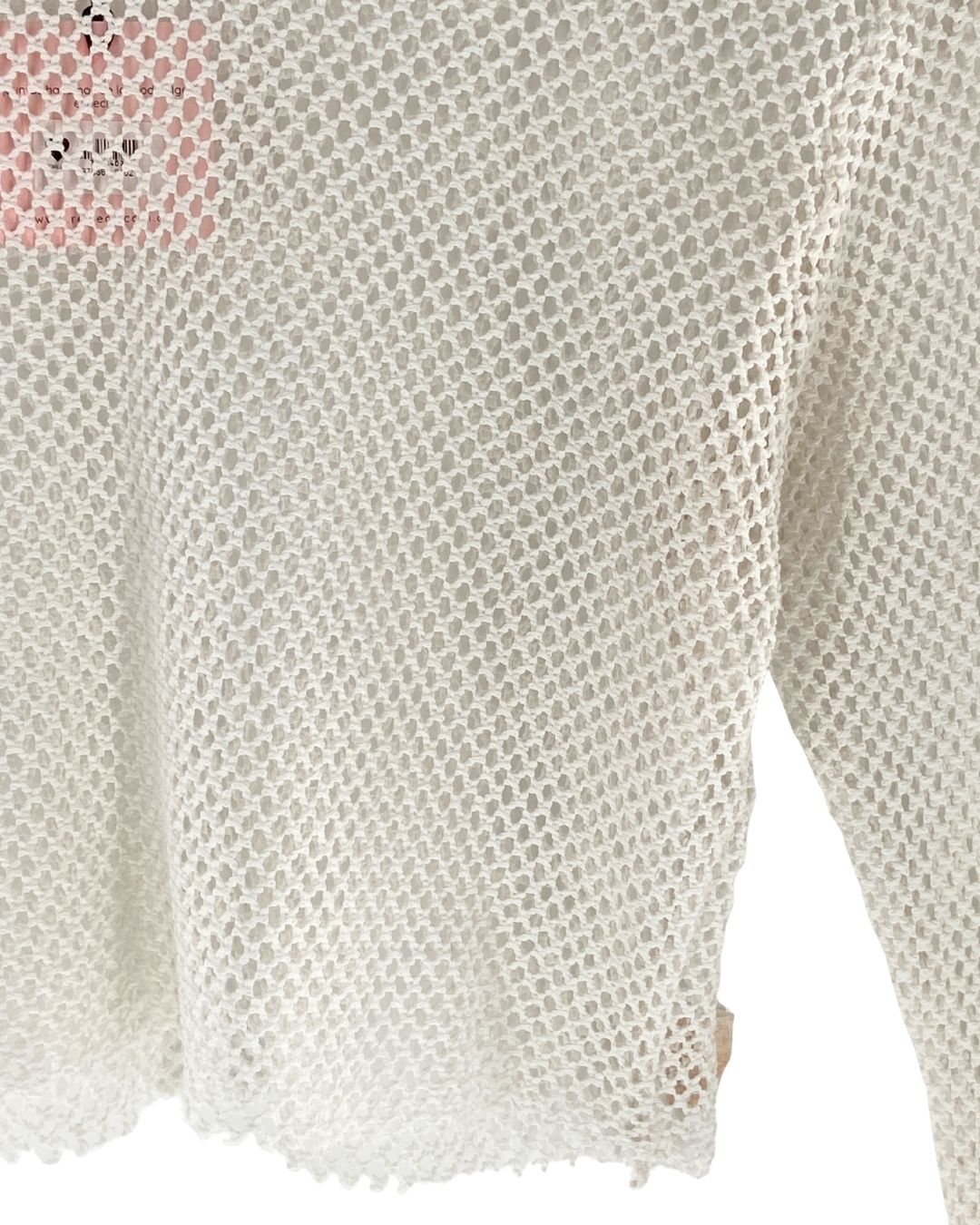 Blusa crop tejida manga larga