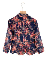 Blazer un botón print flores