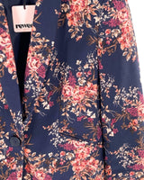 Blazer un botón print flores