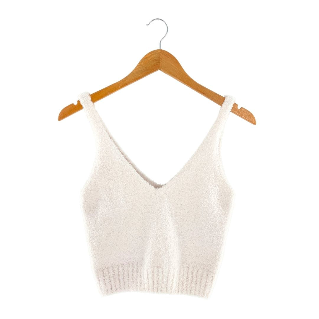 Top afelpado cuello y espalda
