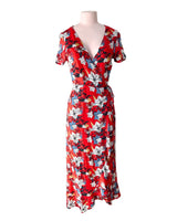 Maxi vestido wrap print flores