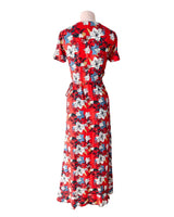 Maxi vestido wrap print flores