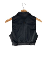 Chaleco crop abotonado