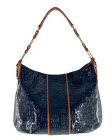 Shoulder bag en charol branded