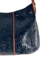 Shoulder bag en charol branded