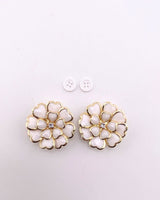 Botones decorativo flor crema