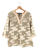 Blusa manga 3/4 con textura