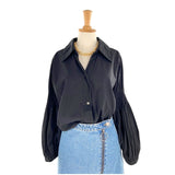 Camisa crop manga larga