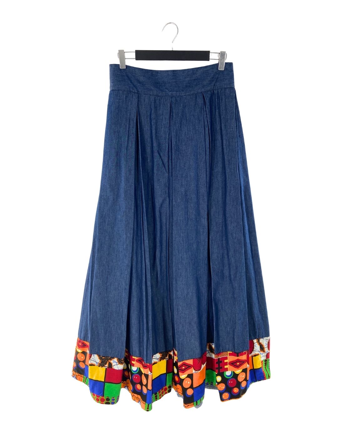 Maxi falda efecto denim