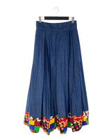 Maxi falda efecto denim