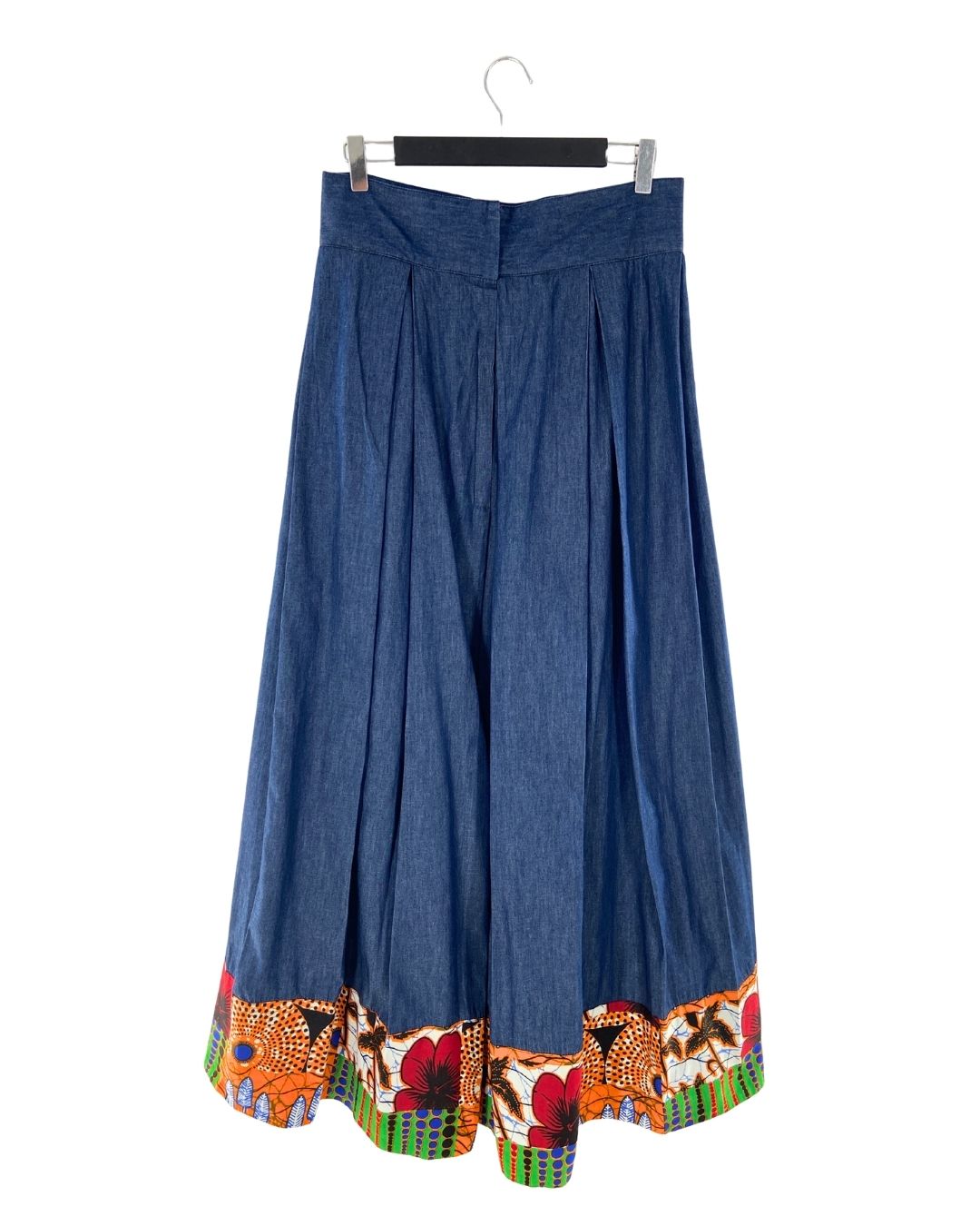 Maxi falda efecto denim
