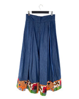 Maxi falda efecto denim