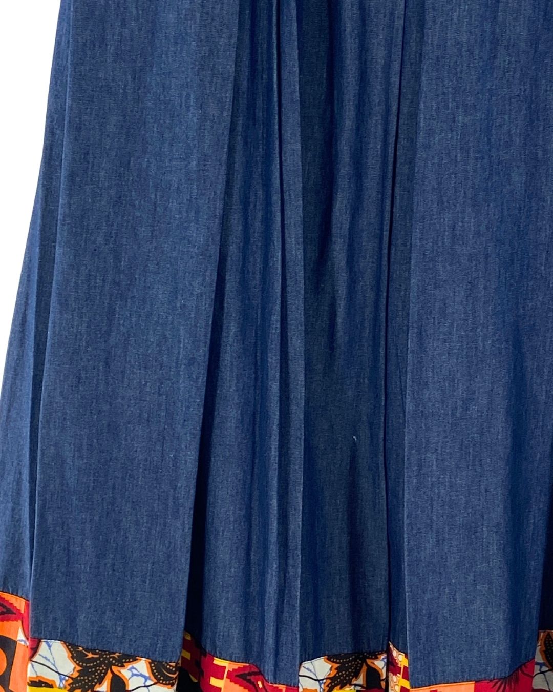 Maxi falda efecto denim