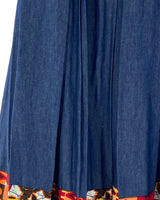 Maxi falda efecto denim