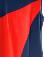 Vestido midi suit color block