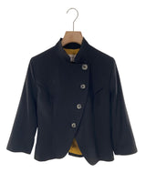 Blazer abotonado cuello mao