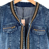 Chaqueta abierta en denim wash