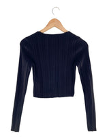 Saco crop canalé cut out