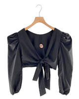 Blusa mangas encauchadas