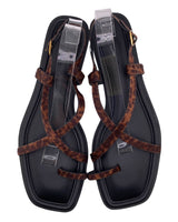 Sandalias planas afelpado