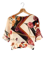 Blusa manga corta print flores