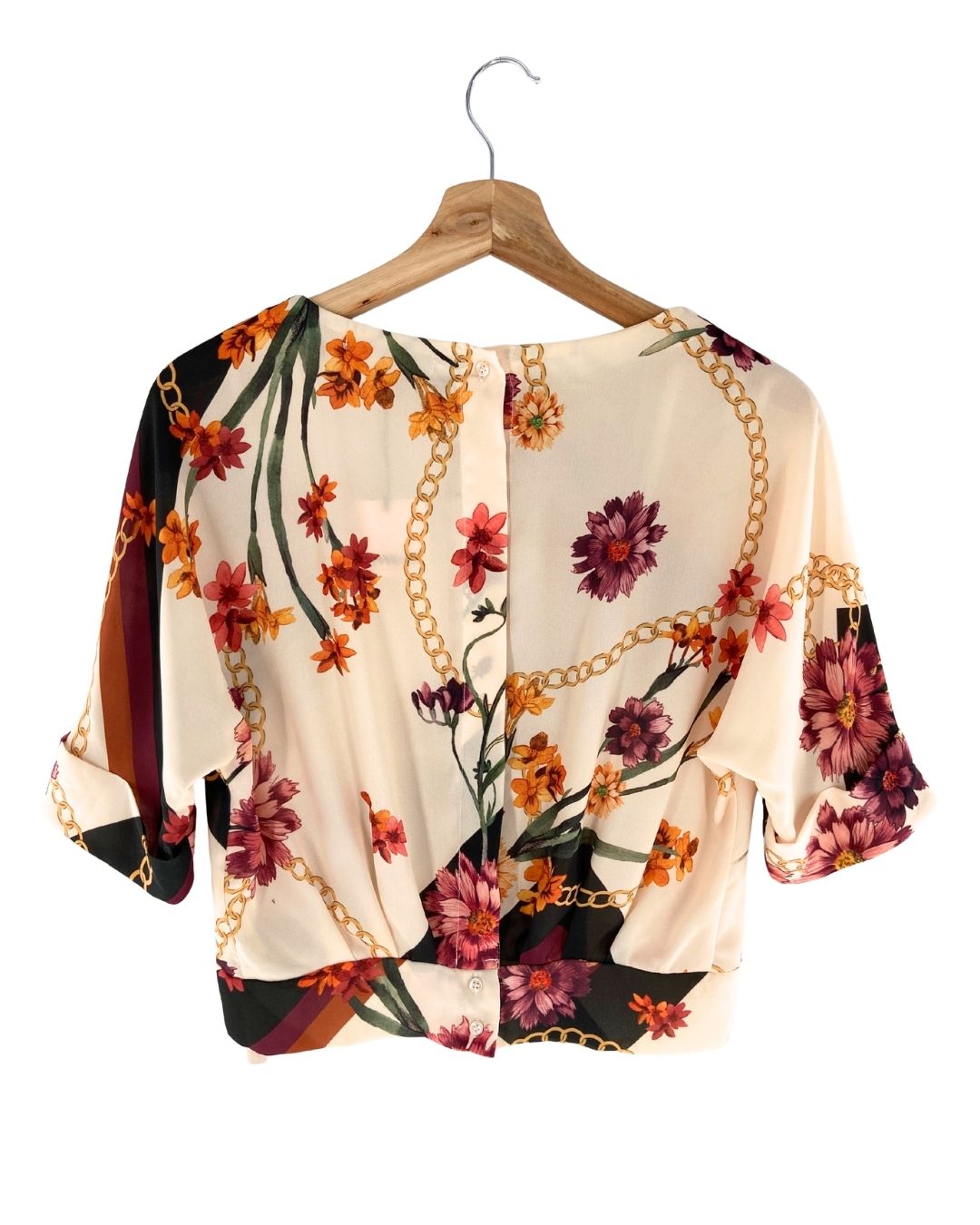 Blusa manga corta print flores