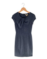 Vestido midi manga barca