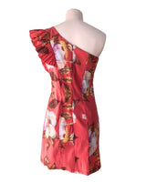 Vestido mini one shoulder