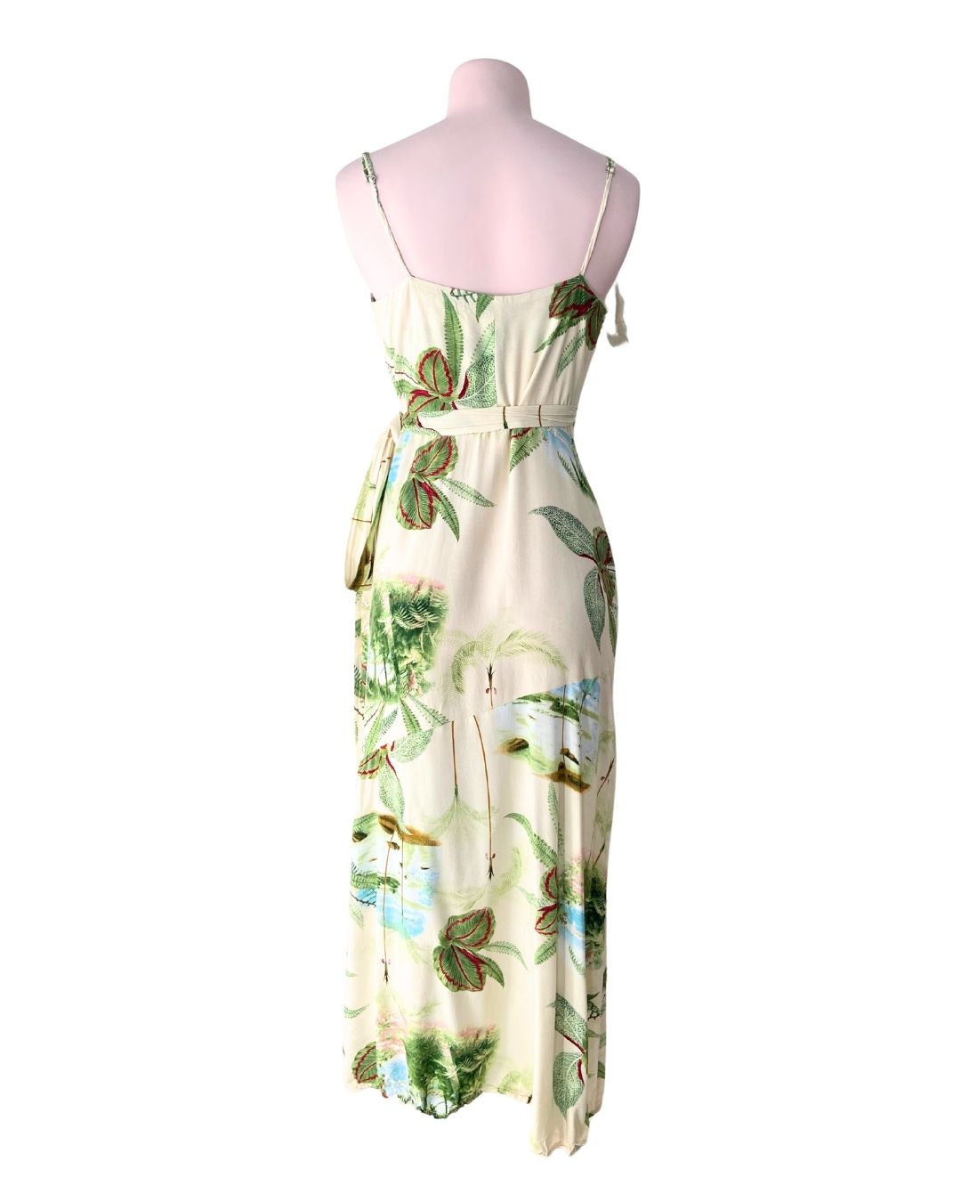 Maxi vestido wrap de tiras