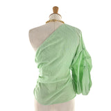 Blusa one shoulder a rayas