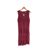 Chaleco midi tejido macramé