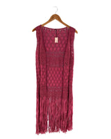 Chaleco midi tejido macramé