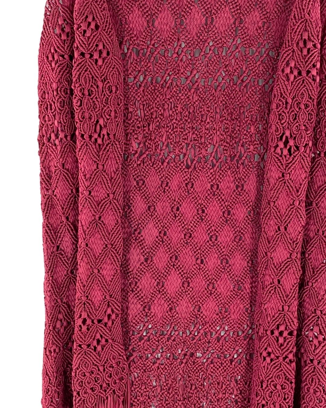 Chaleco midi tejido macramé