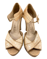 Sandalias de tacón con textura