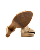 Sandalias de tacón con textura