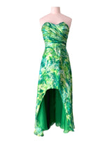 Vestido satinado strapless