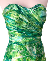 Vestido satinado strapless