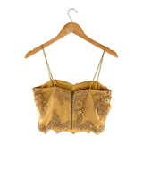 Crop top de tiras con recamado